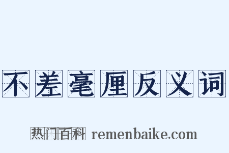 不差毫厘反义词是什么意思的图片